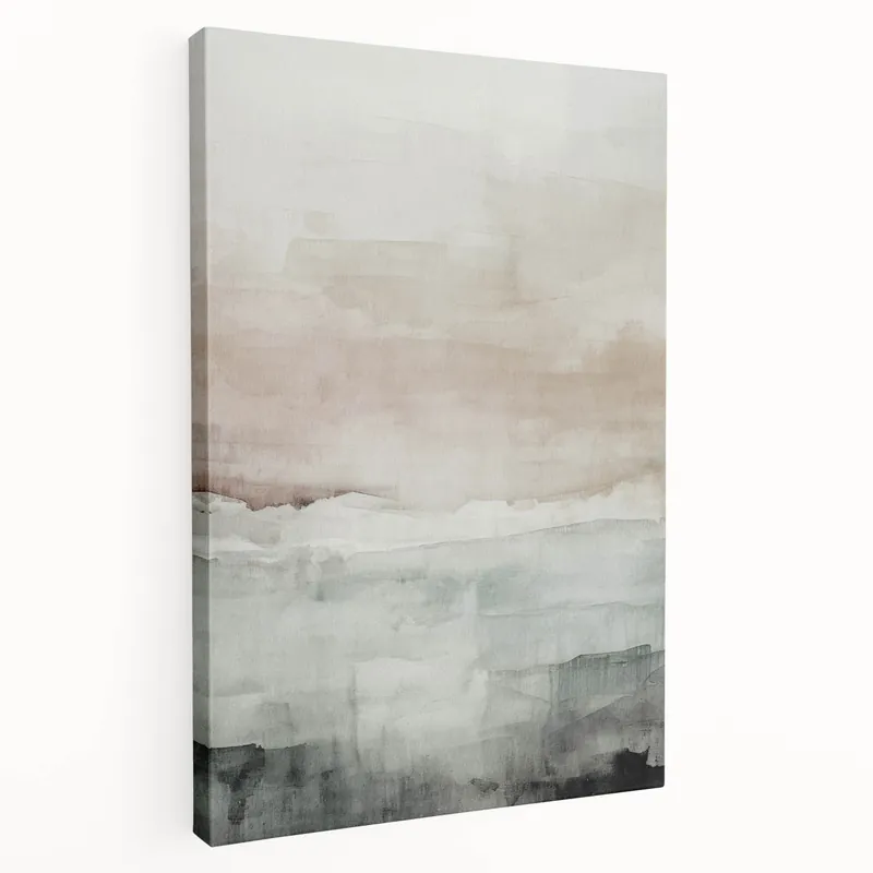 Latest Serene Abstract Landscape in Soft Pastels - Modern Minimalist Wall Art