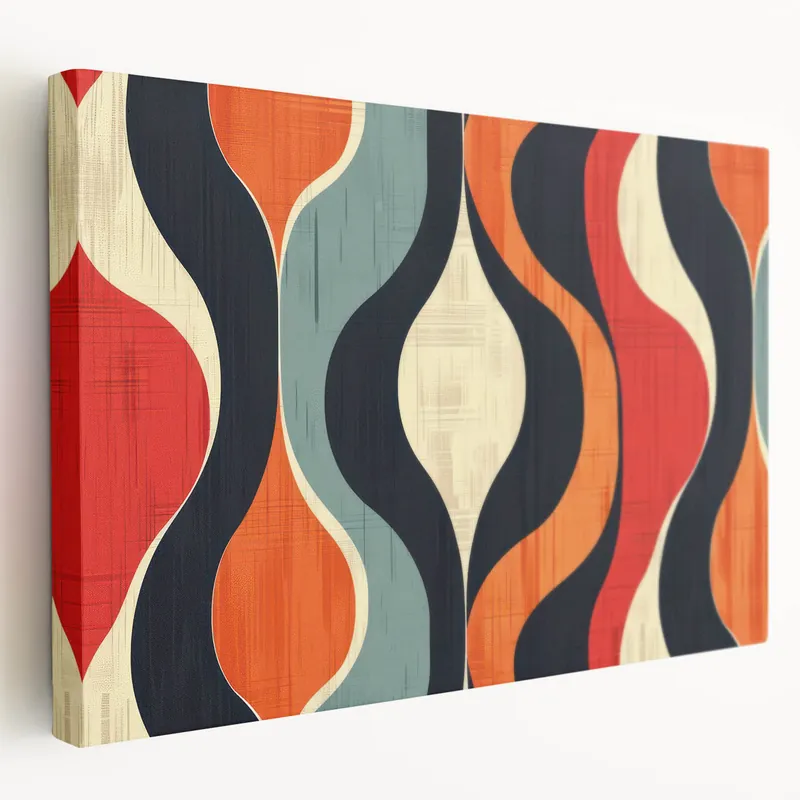 Retro Minimalist Art | Bold Abstract Geometric Wall Decor | Multicolor Buy Direct