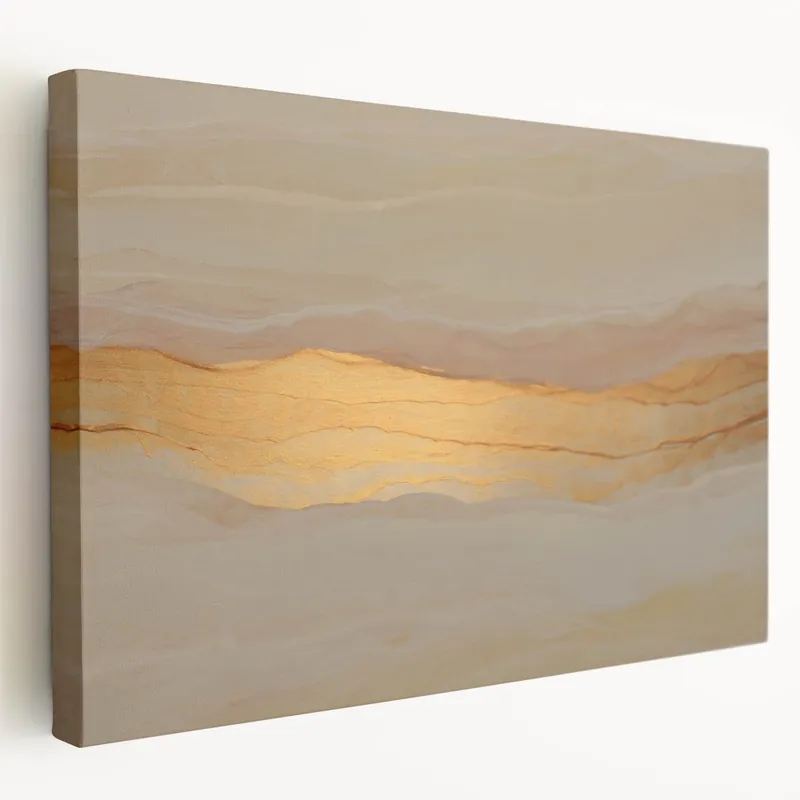 Viral Neutral Abstract Prints – Beige & Gold Earthen Harmony Watercolor Art