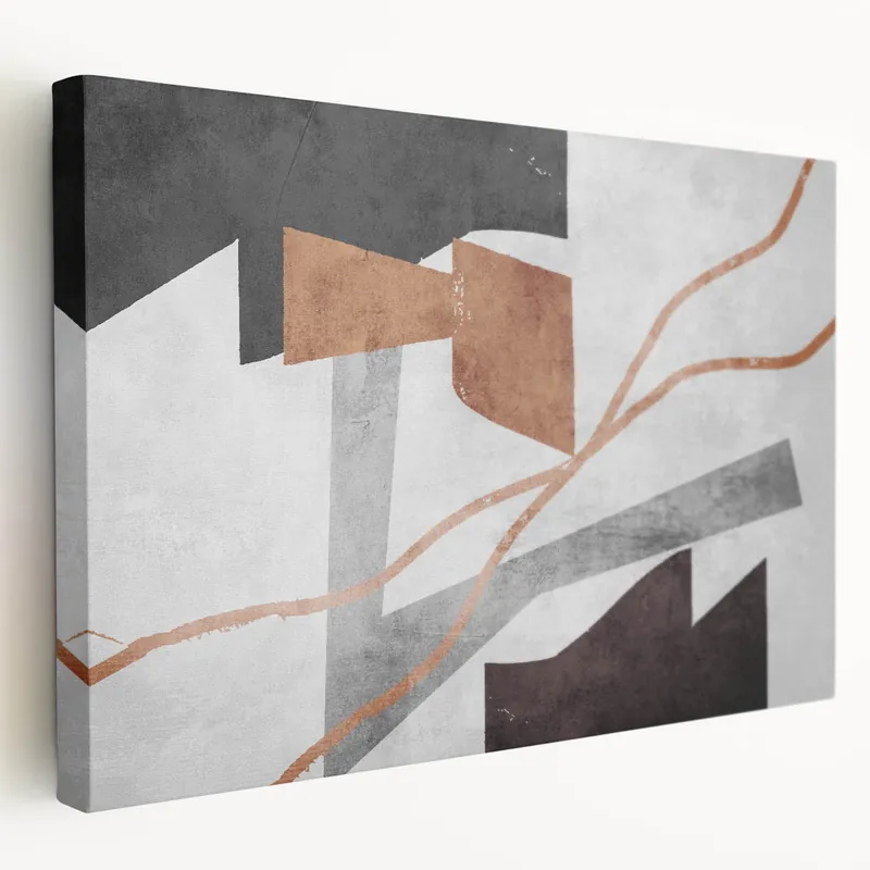 Viral Neutral Abstract Prints in Brown – Earthen Harmony Modern Artwork