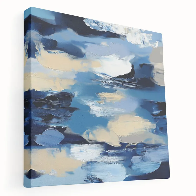 Latest Navy Blue Modern Abstract Wall Art – Contemporary Canvas Decor