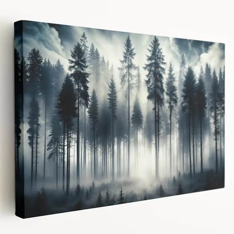 Authentic Mystical Forest in the Mist – Fine Art Photography Wall Print