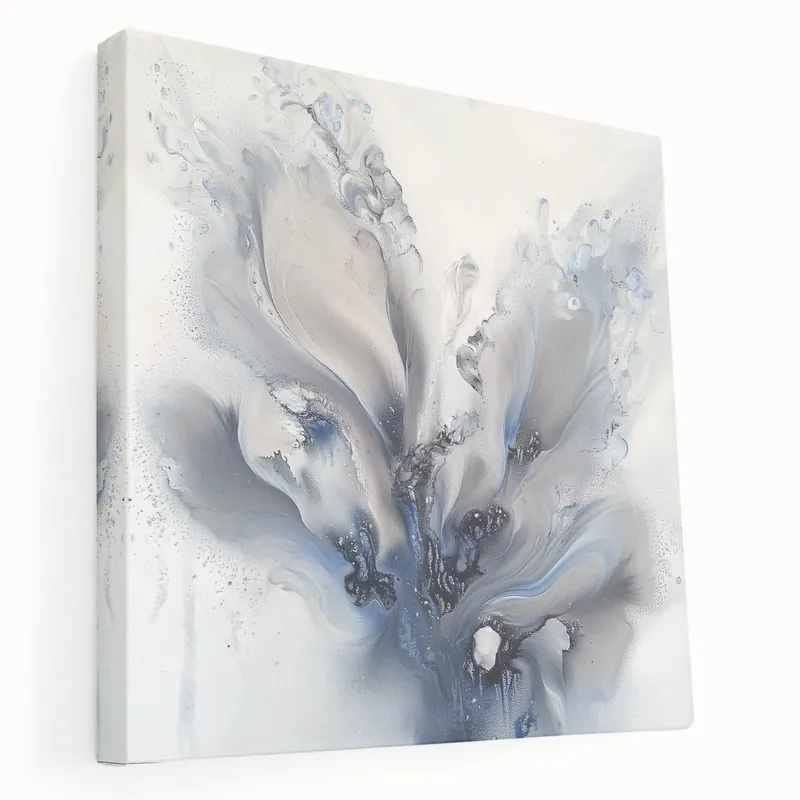 Mystic Bloom - Abstract Floral Wall Art with Flowing Elegance Hassle-Free Returns