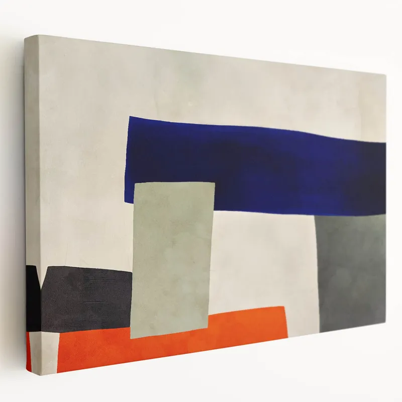Today Only Moody Modern Wall Art – Abstract Geometric Canvas in Bold Colors