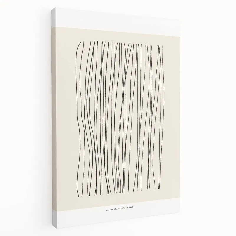 Modern Minimalist Line Art II - Contemporary Simple Abstract Wall Decor Viral