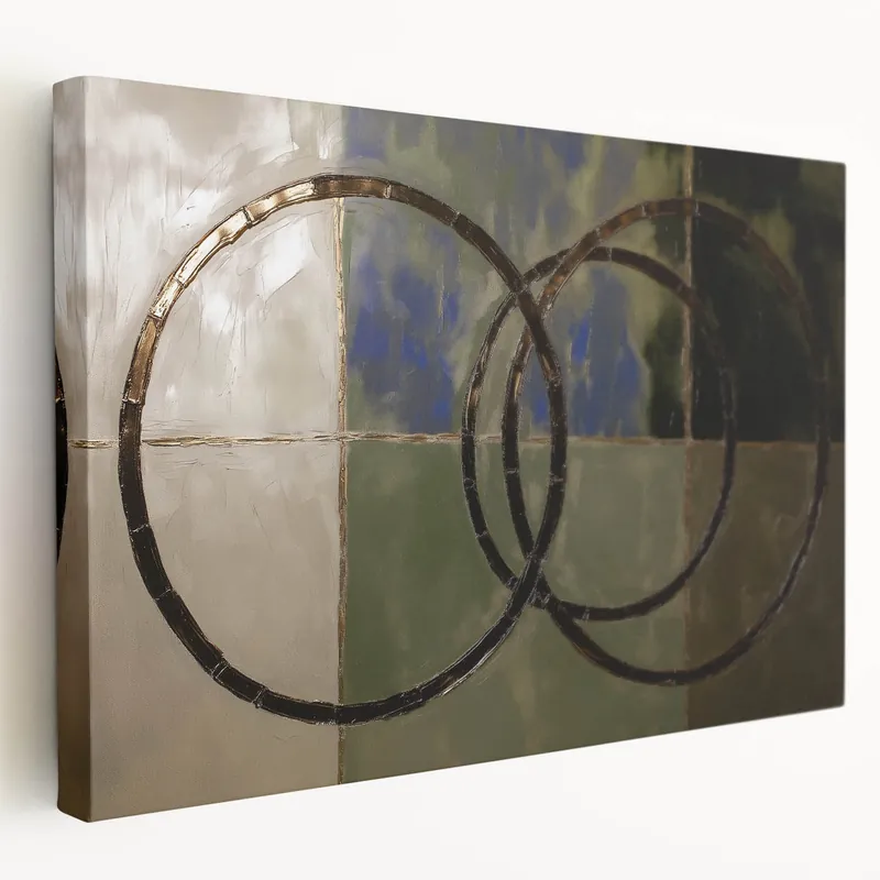 Get Yours Modern Geometric Art Prints – Abstract Intersecting Rings Wall Decor