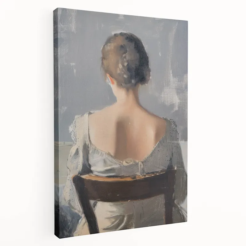 Flash Sale Modern Figurative Abstract - Poised Elegance in Serene Detail