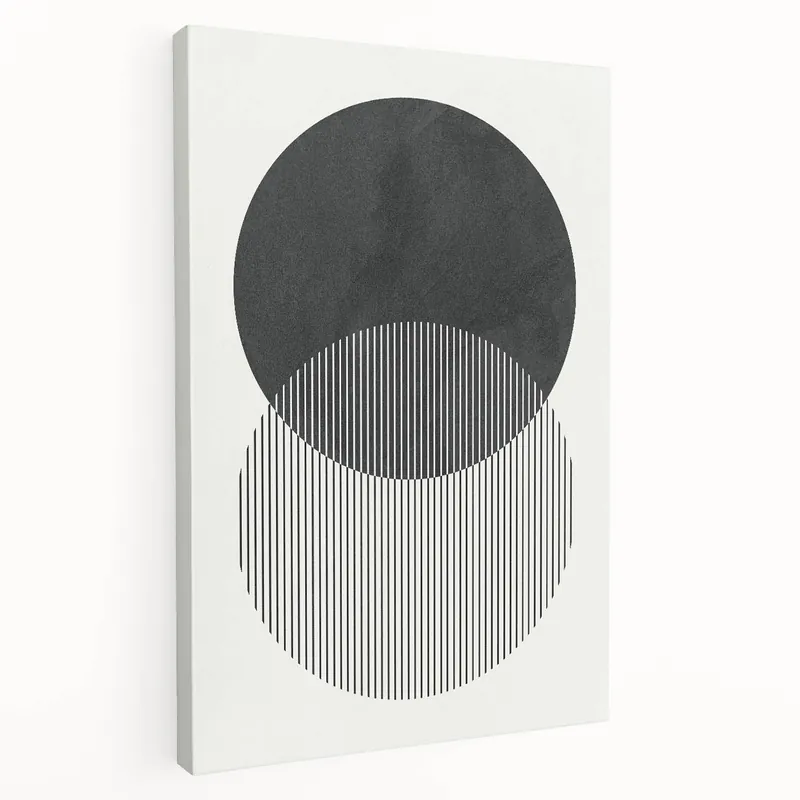 Modern Abstract Wall Art – Minimalist Geometric Black & White Print Special Discount