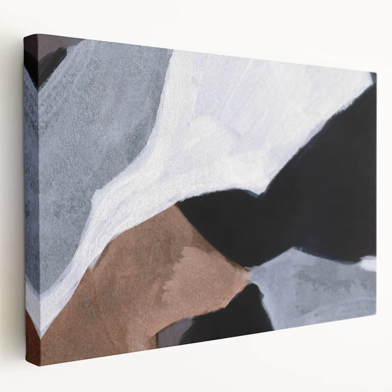 Luxury Modern Abstract Wall Art - Neutral Geometric Canvas Print