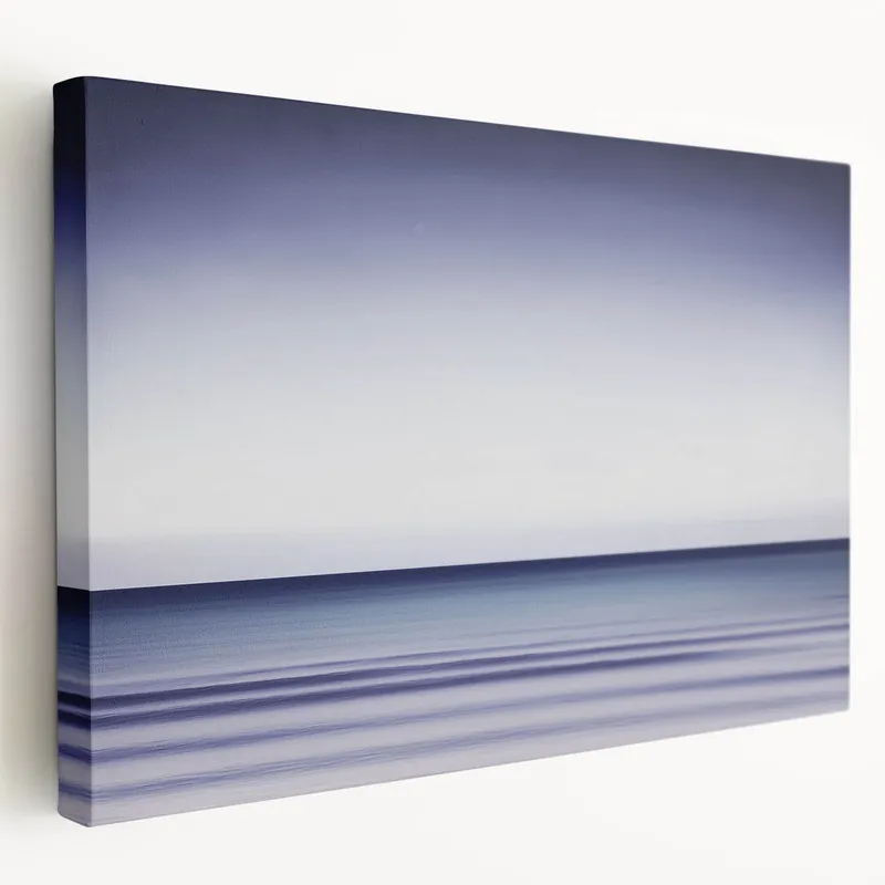 Modern Abstract Landscape Art - Tranquil Ocean Horizon Canvas Print Editor’s Pick