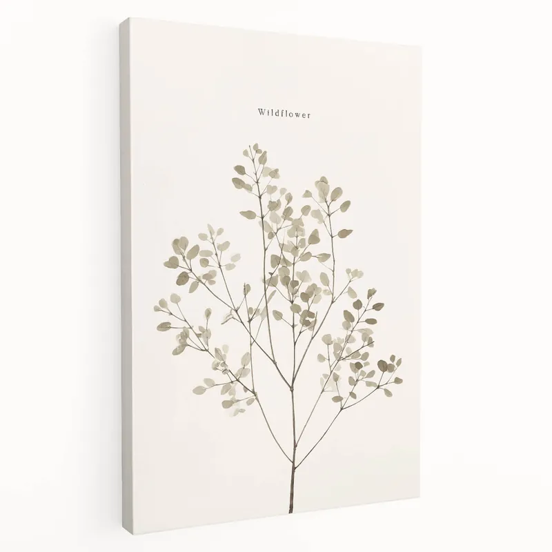 Minimalist Wildflower Art - Elegant Botanical Line Drawing Popular