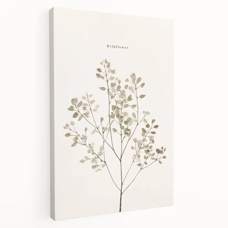 New Arrival Minimalist Wall Art - Elegant Wildflower Design for Contemporary Decor