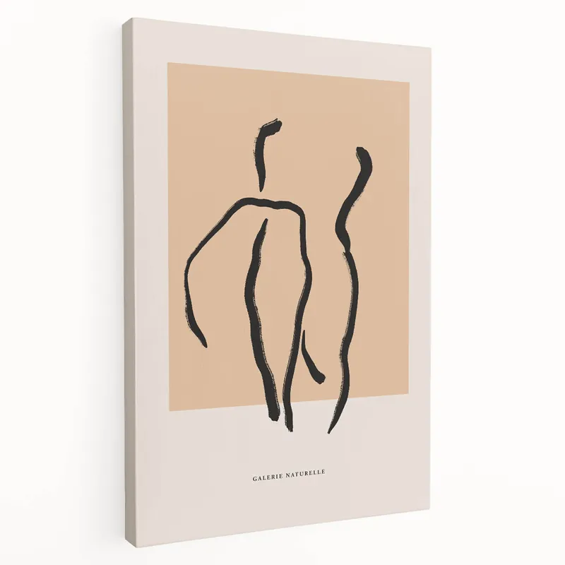 Minimalist Line Art Print - Modern Nude Figure Abstract Wall Decor Crafted