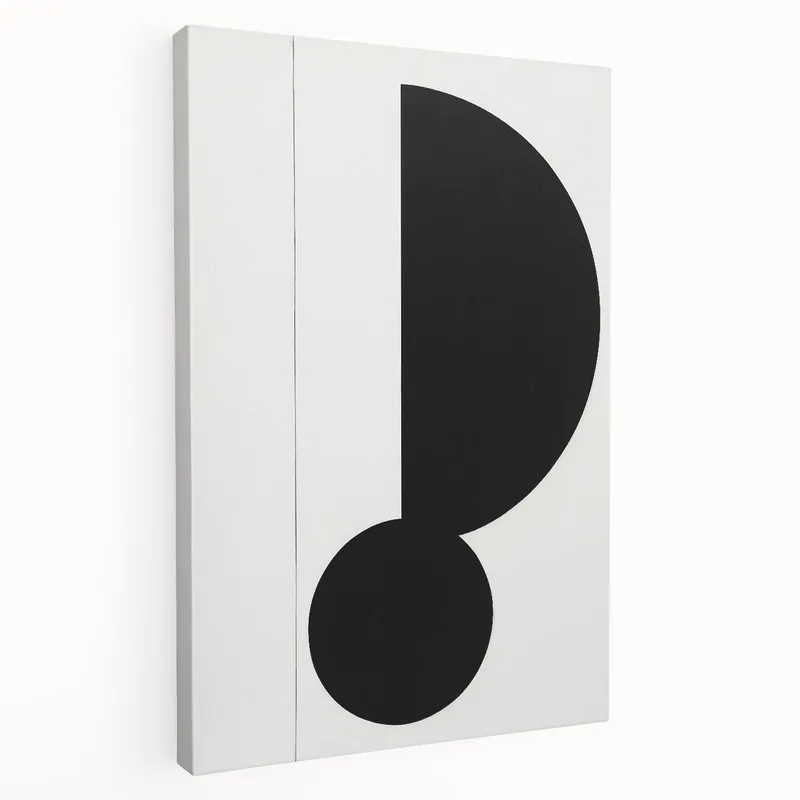Minimalist Geometric Wall Art - Bold Black and White Abstract Design Time-Limited