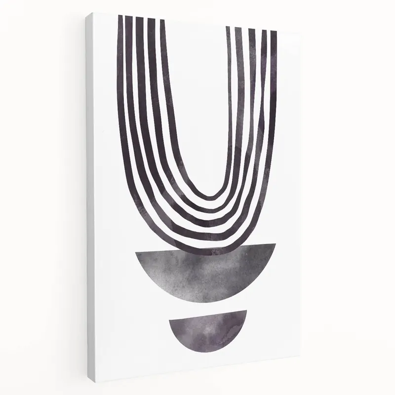 Exclusive Offer Minimalist Geometric Abstract Art - Modern Black and White Wall Decor