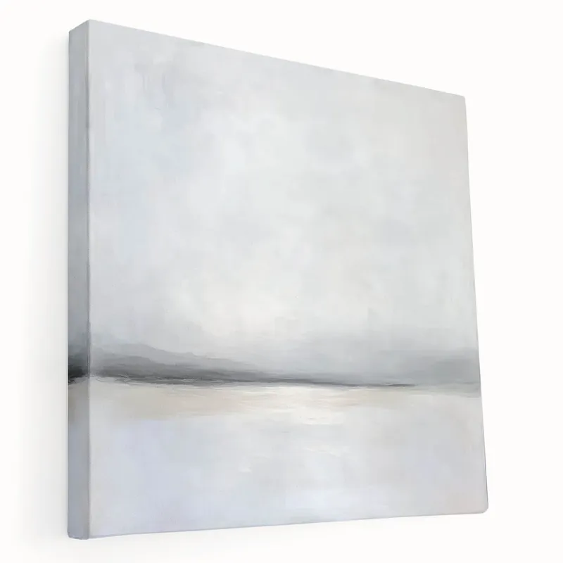 Minimalist Abstract Landscape in Soft Gray Tones - Modern Wall Art Get Yours