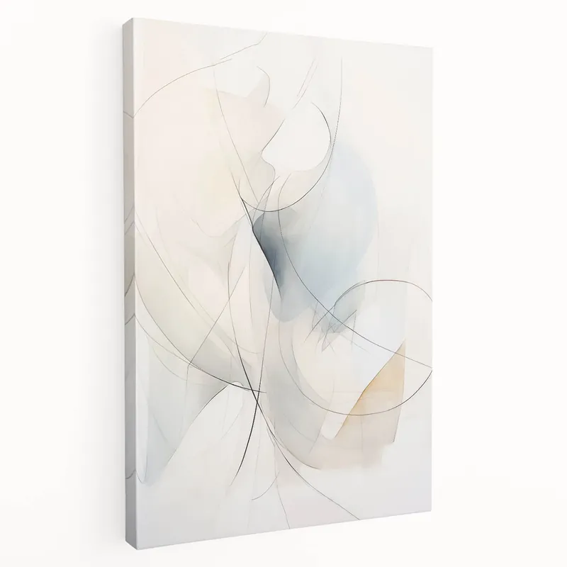 Bulk Order Minimalist Abstract Art - Modern Geometric Canvas in Soft Neutral Hues