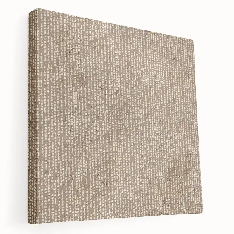 Large Abstract Wall Decor – Neutral Dot Texture on Earthy Brown Base Final Sale
