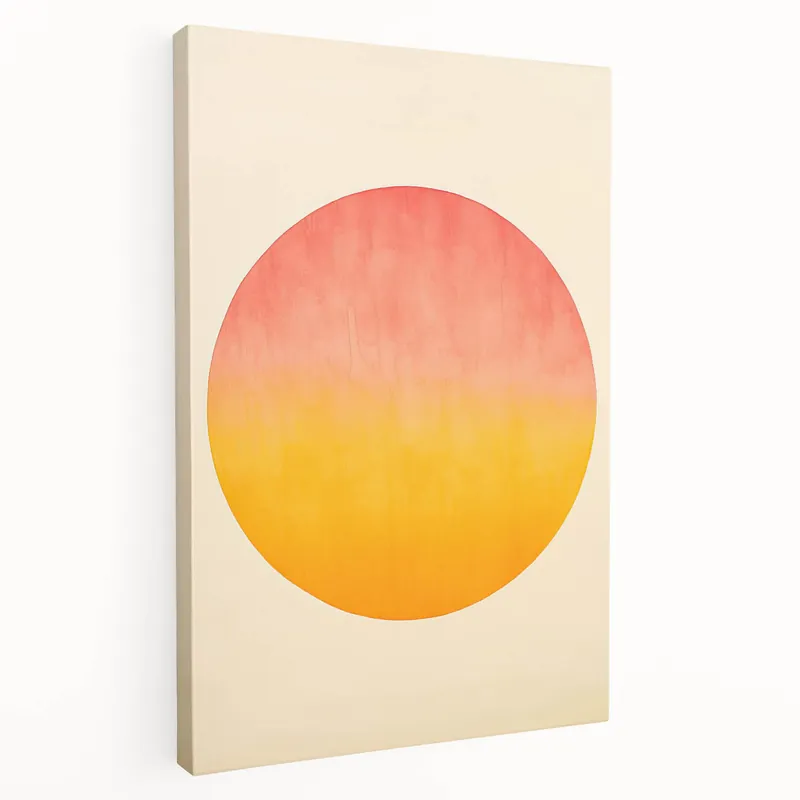 Gradient Sun Circle Art - Minimalist Orange and Yellow Wall Decor Special Offer
