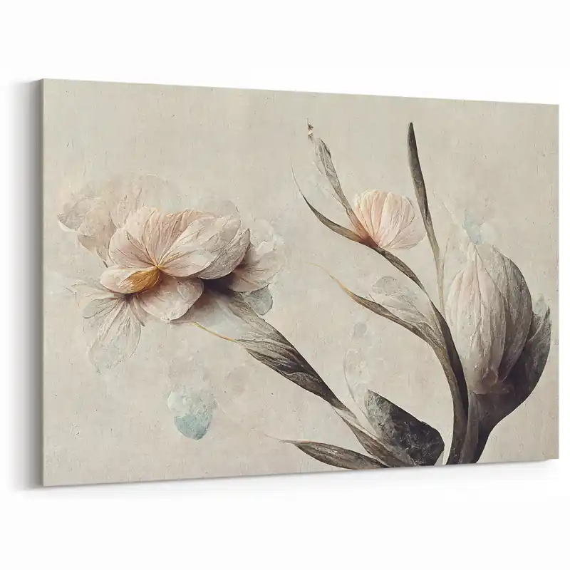 Graceful Bloom Abstract Floral Canvas | Modern Art Decor Wholesale