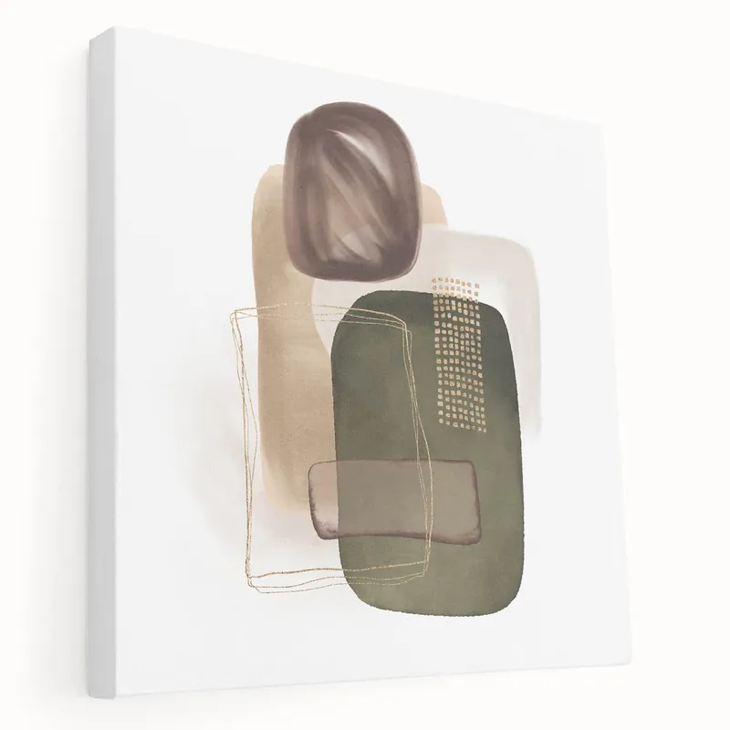 Fast Shipping Geometric minimalist abstract wall art – modern earthy decor