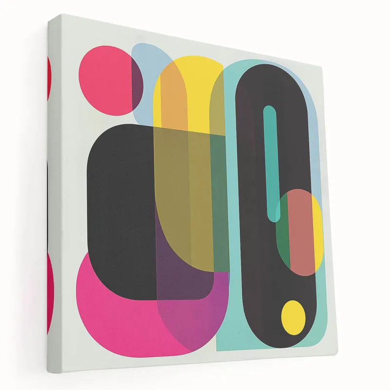 Best Seller Geometric Abstract Wall Art - Vibrant Multicolor Modern Art Prints