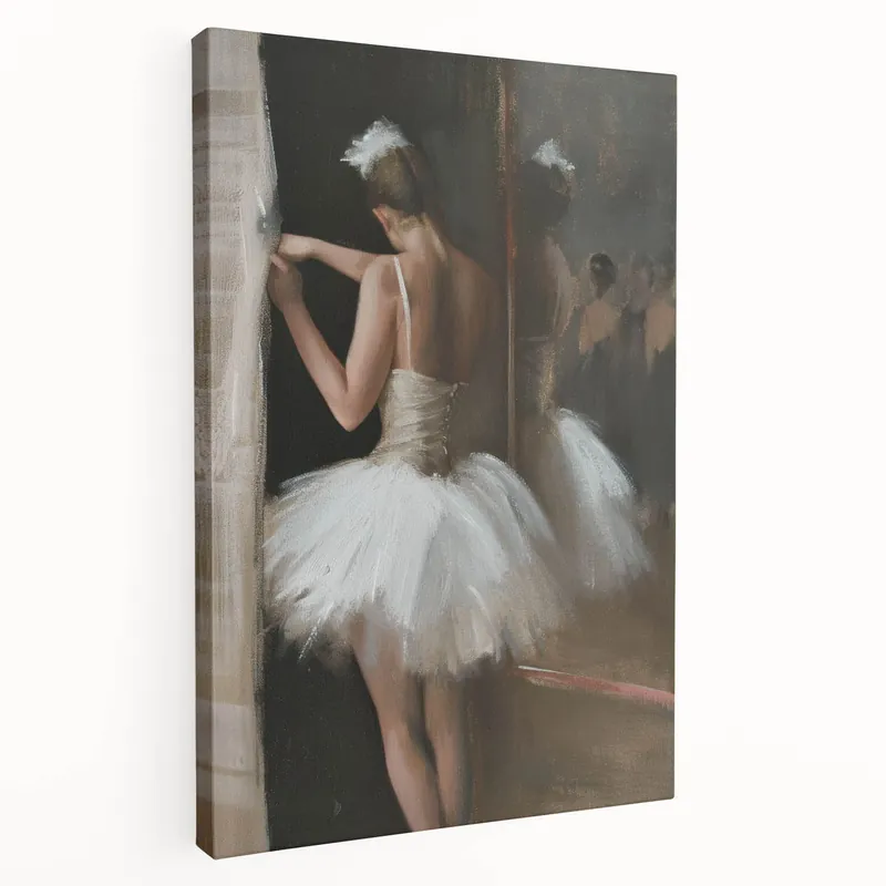 Figurative Abstract Canvas - Graceful Ballerina Wall Art Free Returns