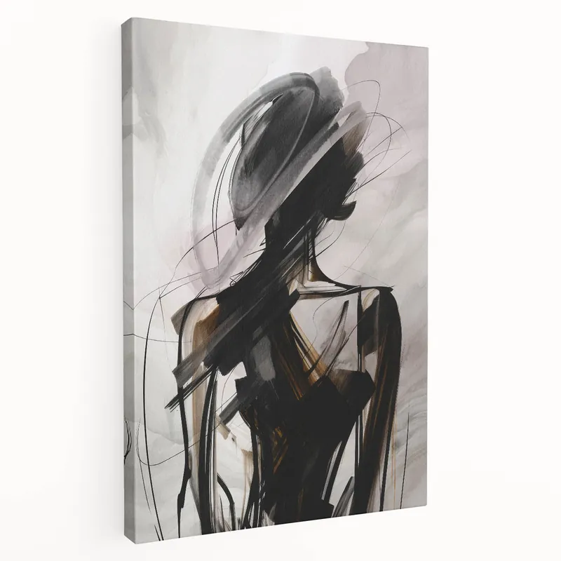 Expressive Monochrome Abstract Art with Subtle Warm Tones - Modern Decor Instant Buy