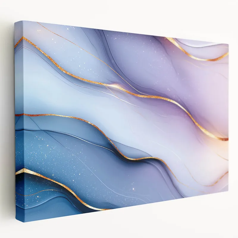 Elegant Abstract Wall Art – Light Blue & Lilac Luxury Print Bargain