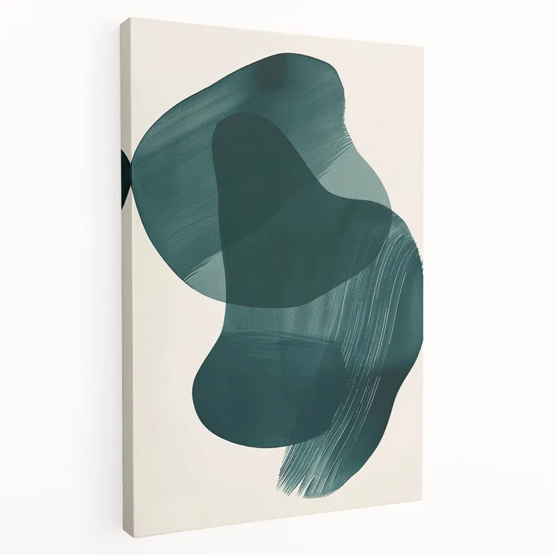 Earthen Harmony Abstracts – Dark Green Minimalist Canvas Wall Art New Arrival