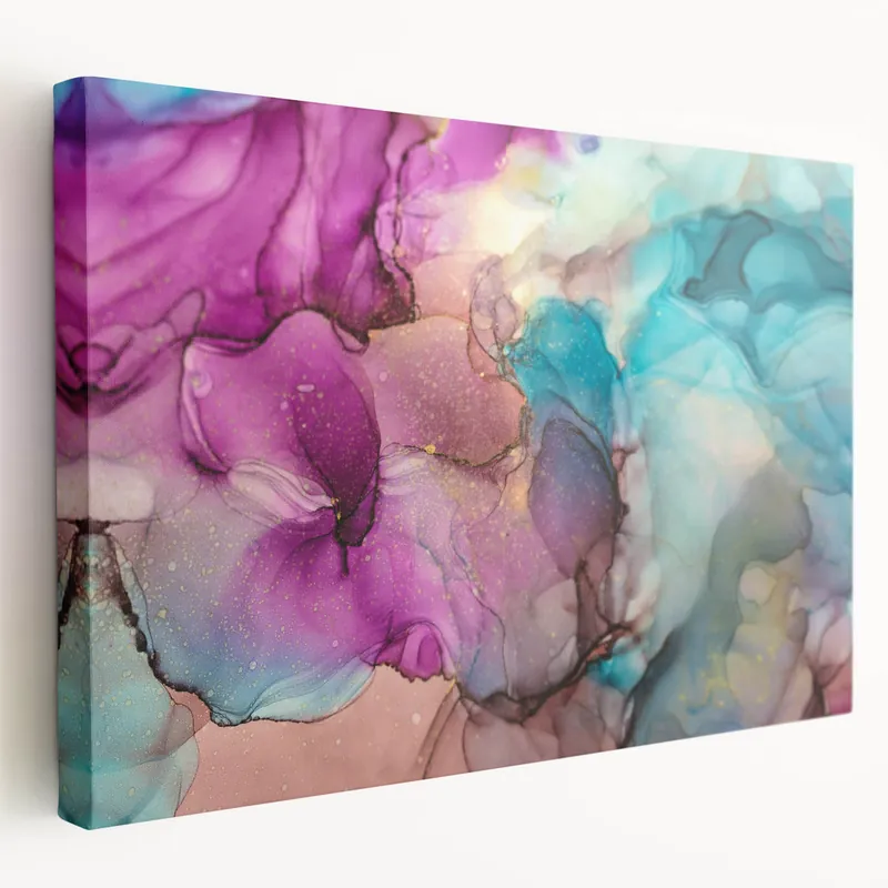 Dynamic Abstract Splatter Art - Vibrant Spots Canvas in Modern Design Express Delivery
