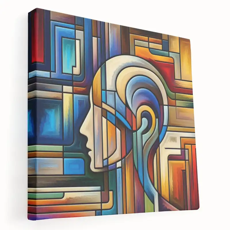 Dynamic Abstract Expressionist Canvas - Modern Geometric Wall Art Discount