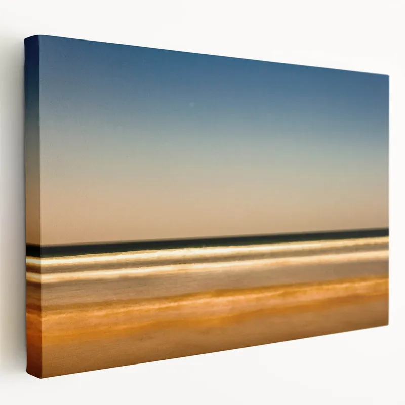 Limited Time Contemporary Landscape Wall Art | Minimalist Beach Horizon Canvas