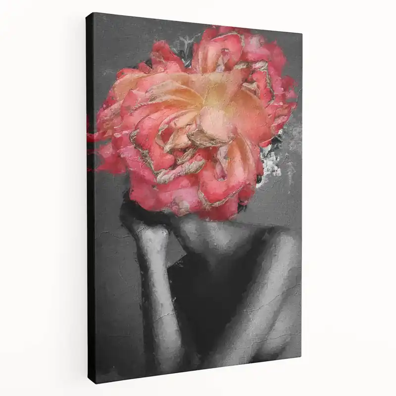 Contemporary Figurative Wall Art - Woman in Black Hat Limited Time