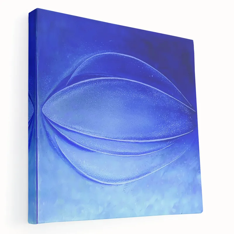 Contemporary Canvas Prints - Bold Blue Abstract Minimalist Art Last Chance