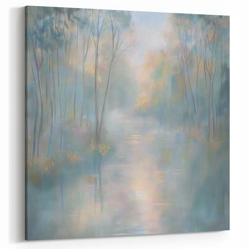 Contemporary Abstract Landscape Art - Tranquil Waters Canvas Print Seasonal Sale