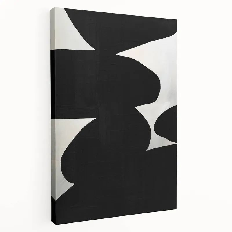Black and White Abstract Art - Modern Minimalist Bold Wall Decor Place Order
