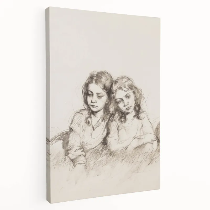 Artistic Figurative Designs - Serene Companionship Canvas Print Editor’s Pick