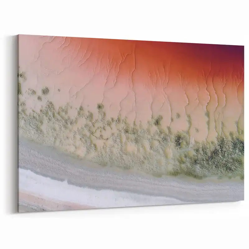 Same Day Shipping Abstract Landscape with Warm Earth Tones and Textures - Modern Wall Art