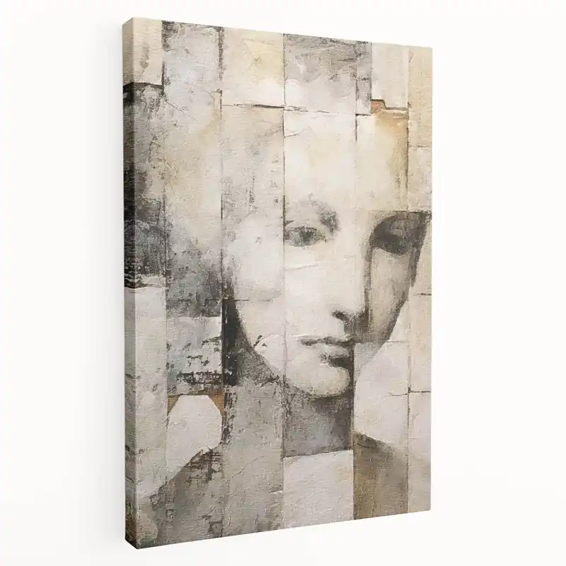 Limited Edition Abstract Human Figure Canvas Art - Modern Figurative Wall Decor
