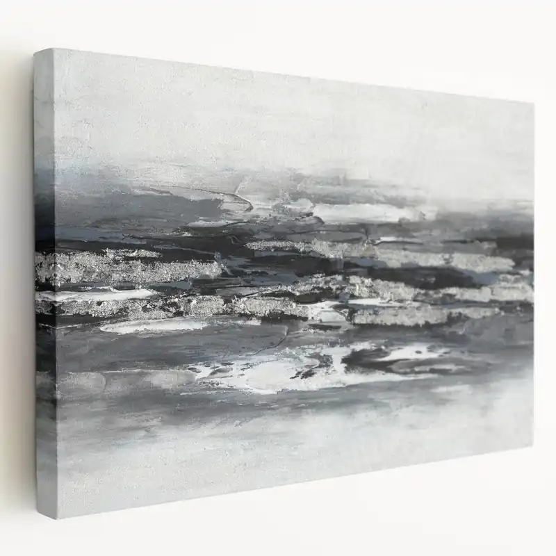 Calming Landscape Acrylic Print – Monochrome Abstract Art Budget