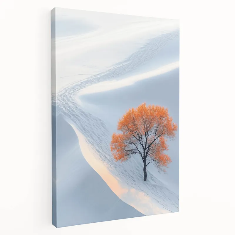 Winter Serenity – Orange Tree Landscape Art Prints & Nature Wall Art Latest