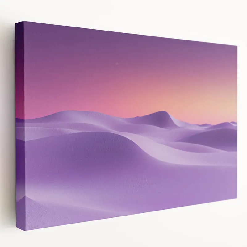 Limited Time Desert Canvas Prints - Lavender Sand Dunes at Sunrise