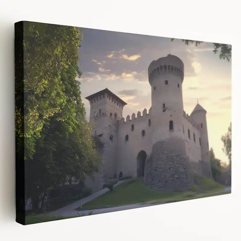 Price Cut Twilight Castle - Medieval Fortress Under a Serene Evening Sky