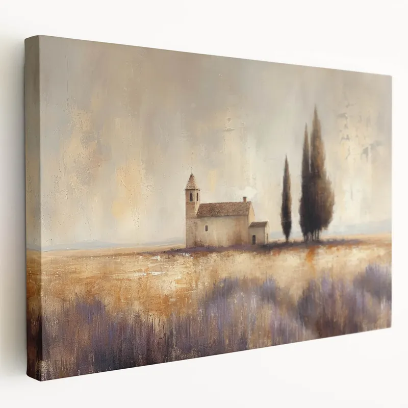 Rustic Farmhouse Decor - Pastoral Chapel Countryside Wall Art Must Have