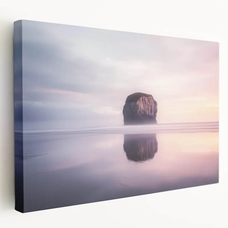 Scenic Cliffs Artwork - Misty Sunrise Reflection Wall Art Place Order