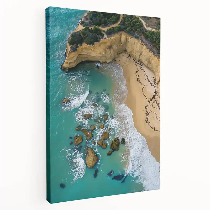 Order Now Cliffs Framed Print - Aerial Coastal Serenity Wall Decor