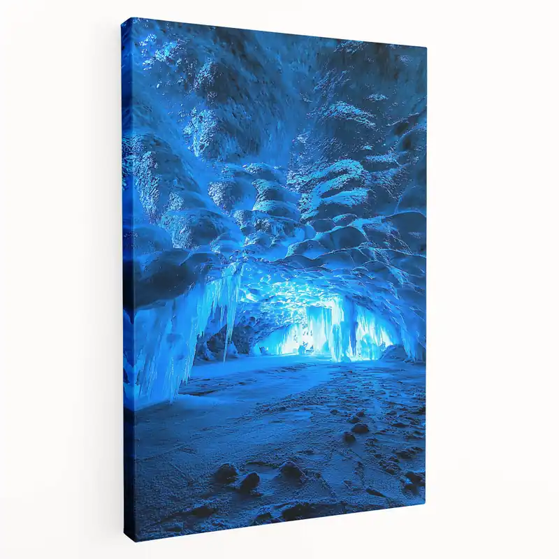 Scenic Cave Art - Vibrant Blue Ice Cavern Best Price