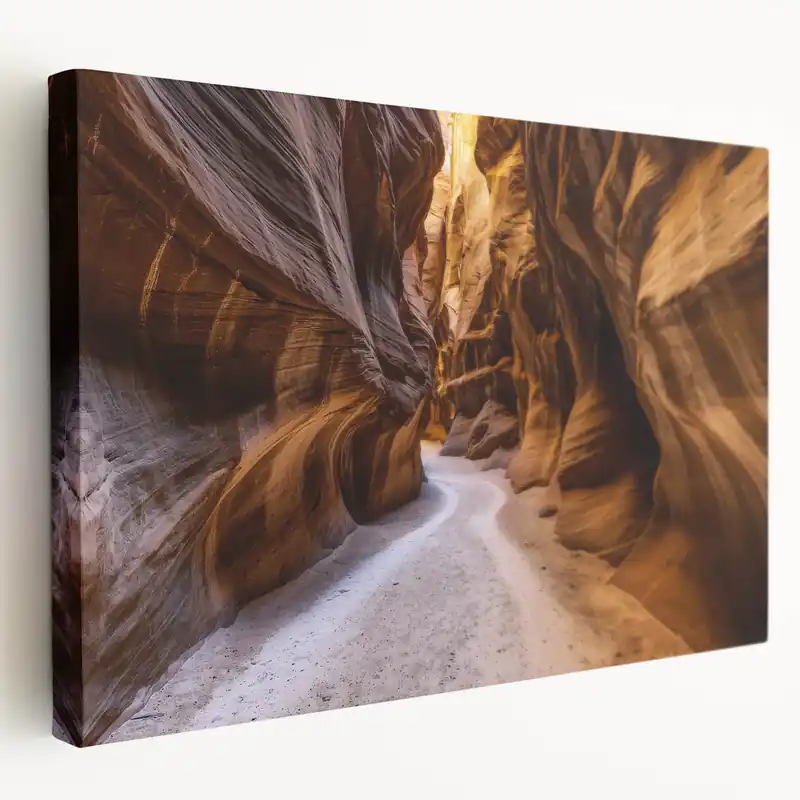 Price Drop Golden Canyon Pathway Art - Scenic Canyon Canvas Prints for Home Decor