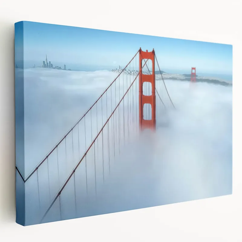 Budget Scenic Bridge Art – Golden Gate in the Clouds